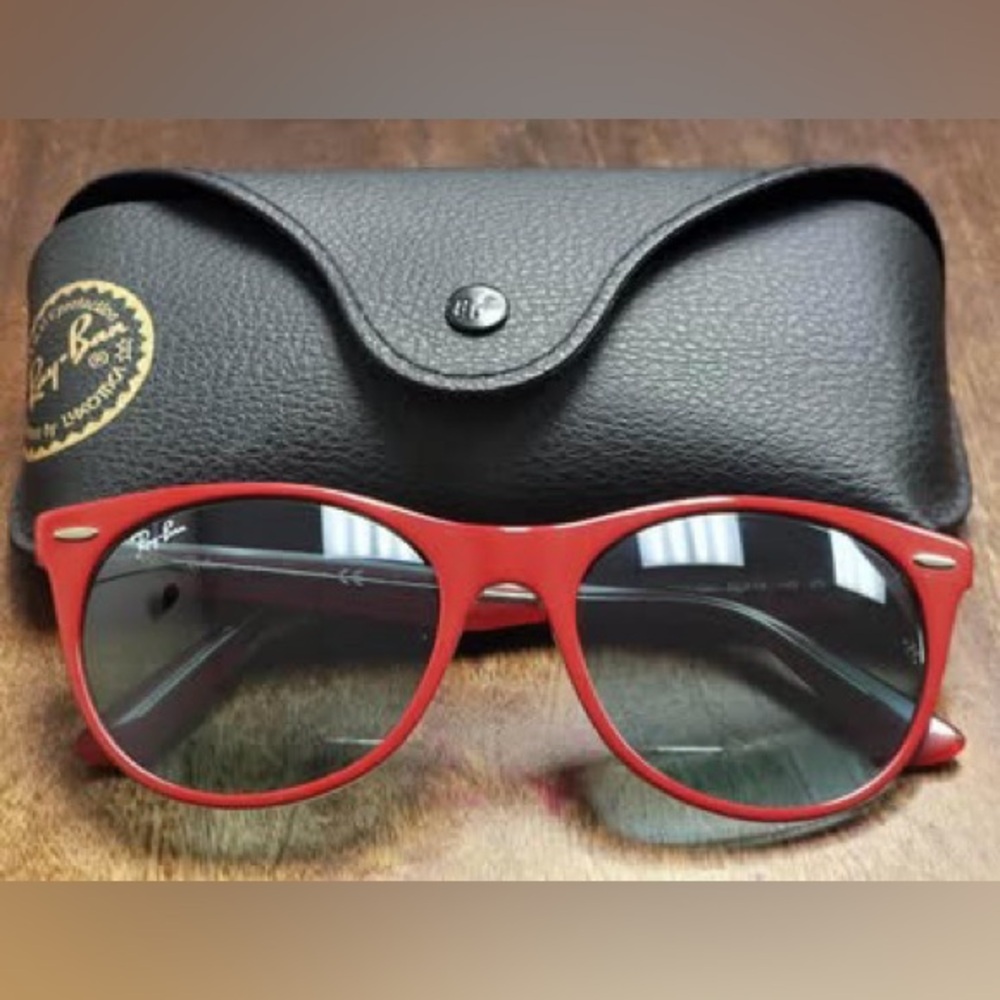 Ray-Ban Red Sunglasses with Black Case